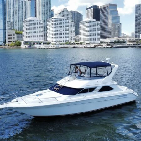 Sea Ray 50ft Flybridge available for rent in Miami for 13 peoples. No Hidden Fees.